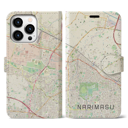 【成増（東京都）】地図柄iPhoneケース（手帳タイプ）ナチュラル・iPhone 13 Pro 用
