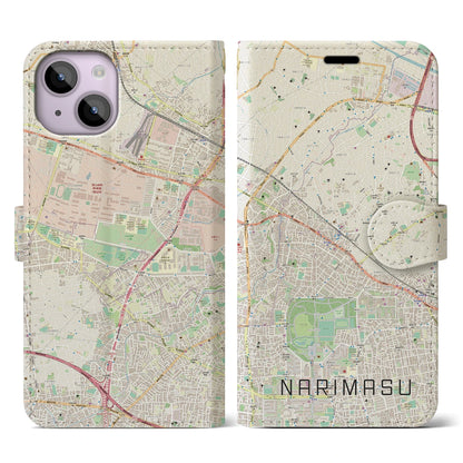 【成増（東京都）】地図柄iPhoneケース（手帳タイプ）ナチュラル・iPhone 14 用