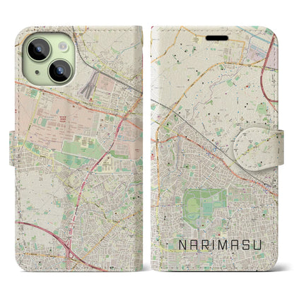 【成増（東京都）】地図柄iPhoneケース（手帳タイプ）ナチュラル・iPhone 15 用