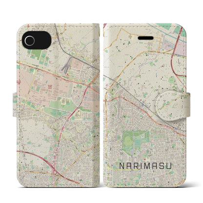 【成増（東京都）】地図柄iPhoneケース（手帳タイプ）ナチュラル・iPhone SE（第3 / 第2世代） / 8 / 7 / 6s / 6 用