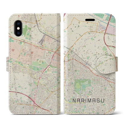 【成増（東京都）】地図柄iPhoneケース（手帳タイプ）ナチュラル・iPhone XS / X 用