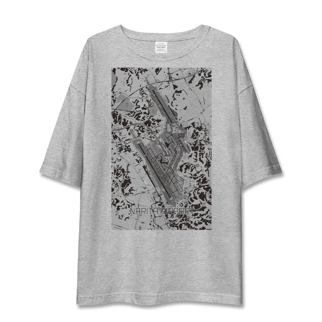 【成田空港（千葉県）】地図柄ビッグシルエットTシャツ