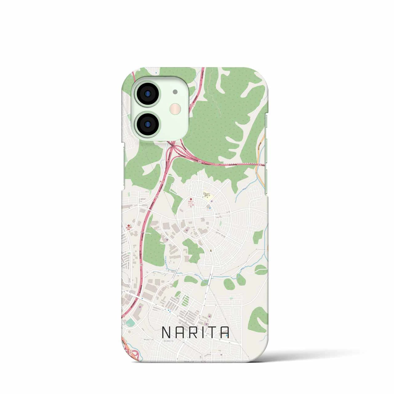 【成田（宮城県）】地図柄iPhoneケース（バックカバータイプ・ナチュラル）iPhone 12 mini 用