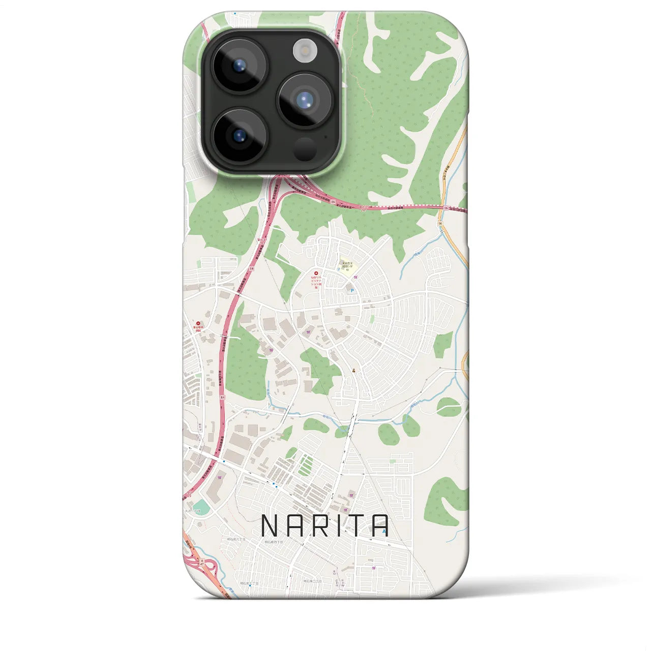 【成田（宮城県）】地図柄iPhoneケース（バックカバータイプ・ナチュラル）iPhone 15 Pro Max 用