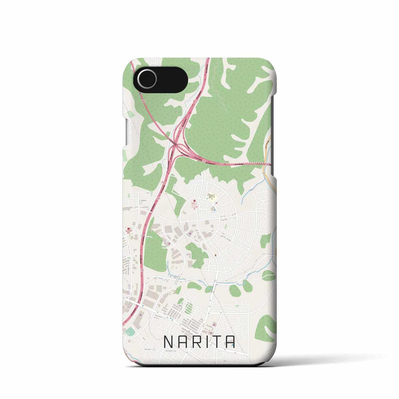 【成田（宮城県）】地図柄iPhoneケース（バックカバータイプ・ナチュラル）iPhone SE（第3 / 第2世代） / 8 / 7 / 6s / 6 用