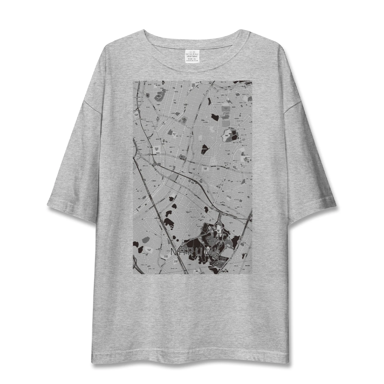 【鳴海（愛知県）】地図柄ビッグシルエットTシャツ