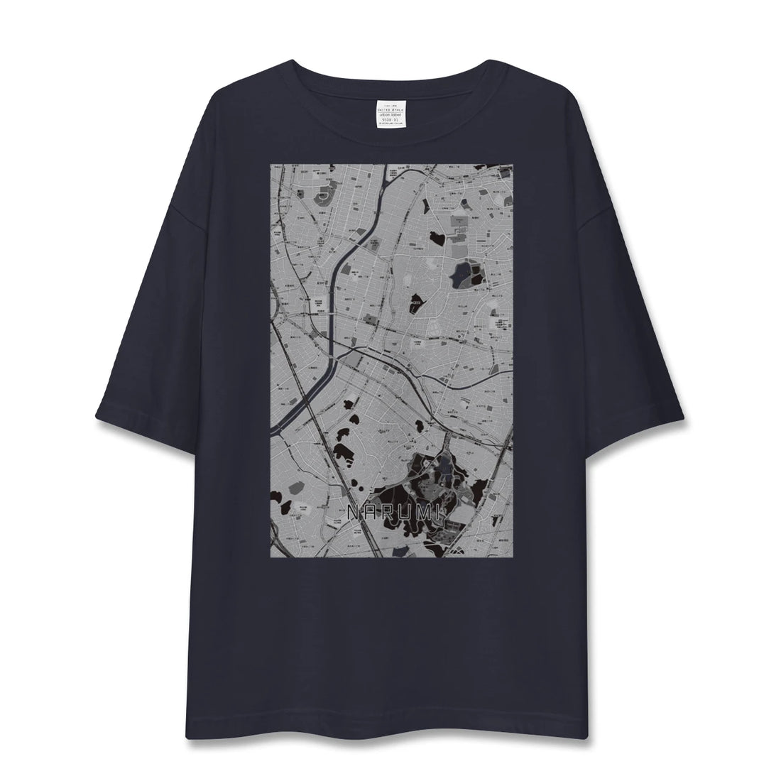【鳴海（愛知県）】地図柄ビッグシルエットTシャツ