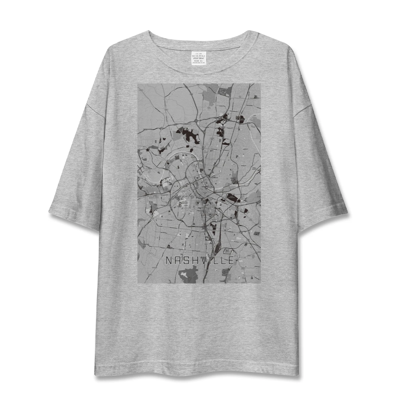 【ナッシュビル（アメリカ）】地図柄ビッグシルエットTシャツ
