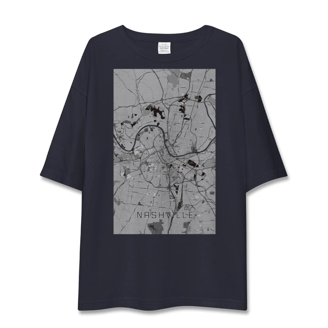 【ナッシュビル（アメリカ）】地図柄ビッグシルエットTシャツ