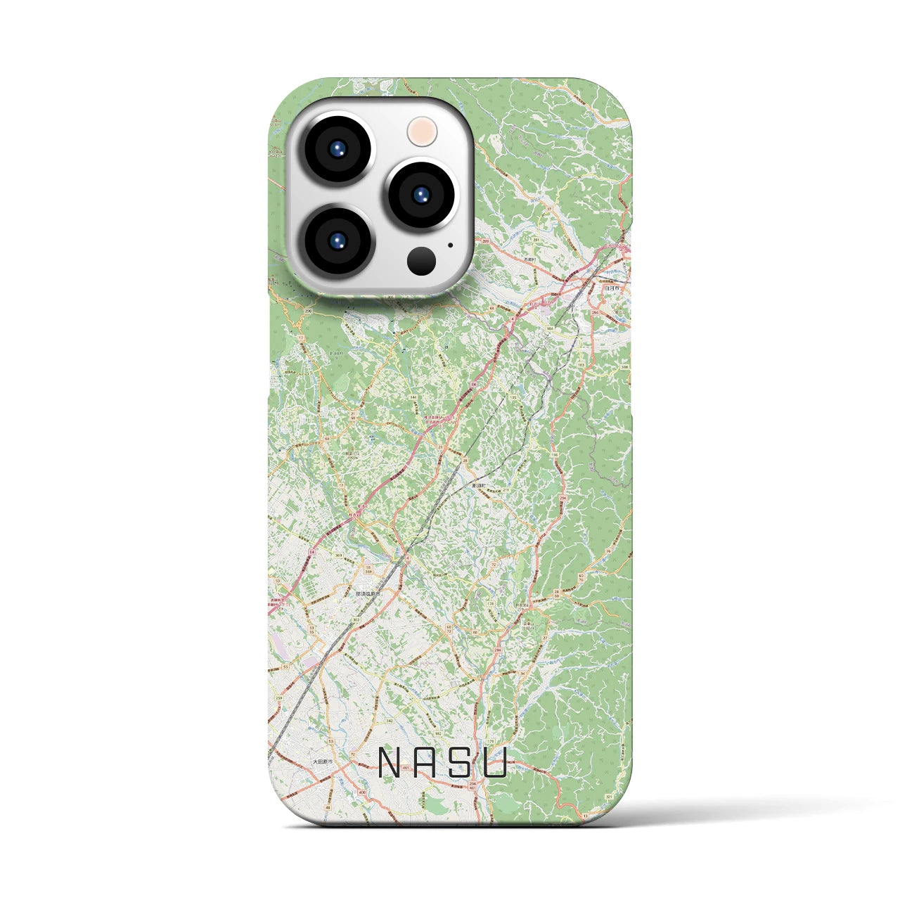 【那須】地図柄iPhoneケース（バックカバータイプ・ナチュラル）iPhone 13 Pro 用