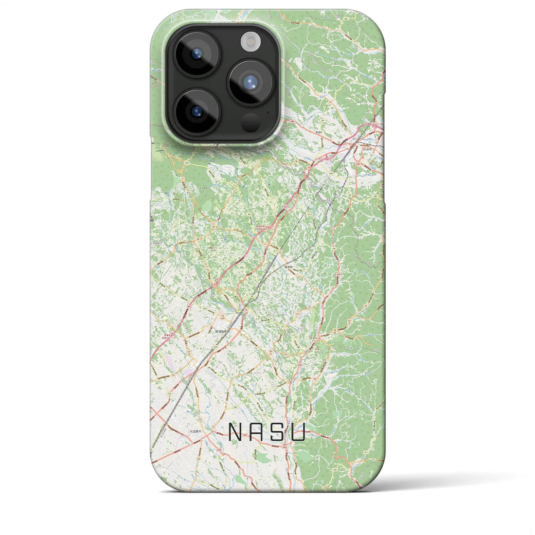 【那須】地図柄iPhoneケース（バックカバータイプ・ナチュラル）iPhone 15 Pro Max 用