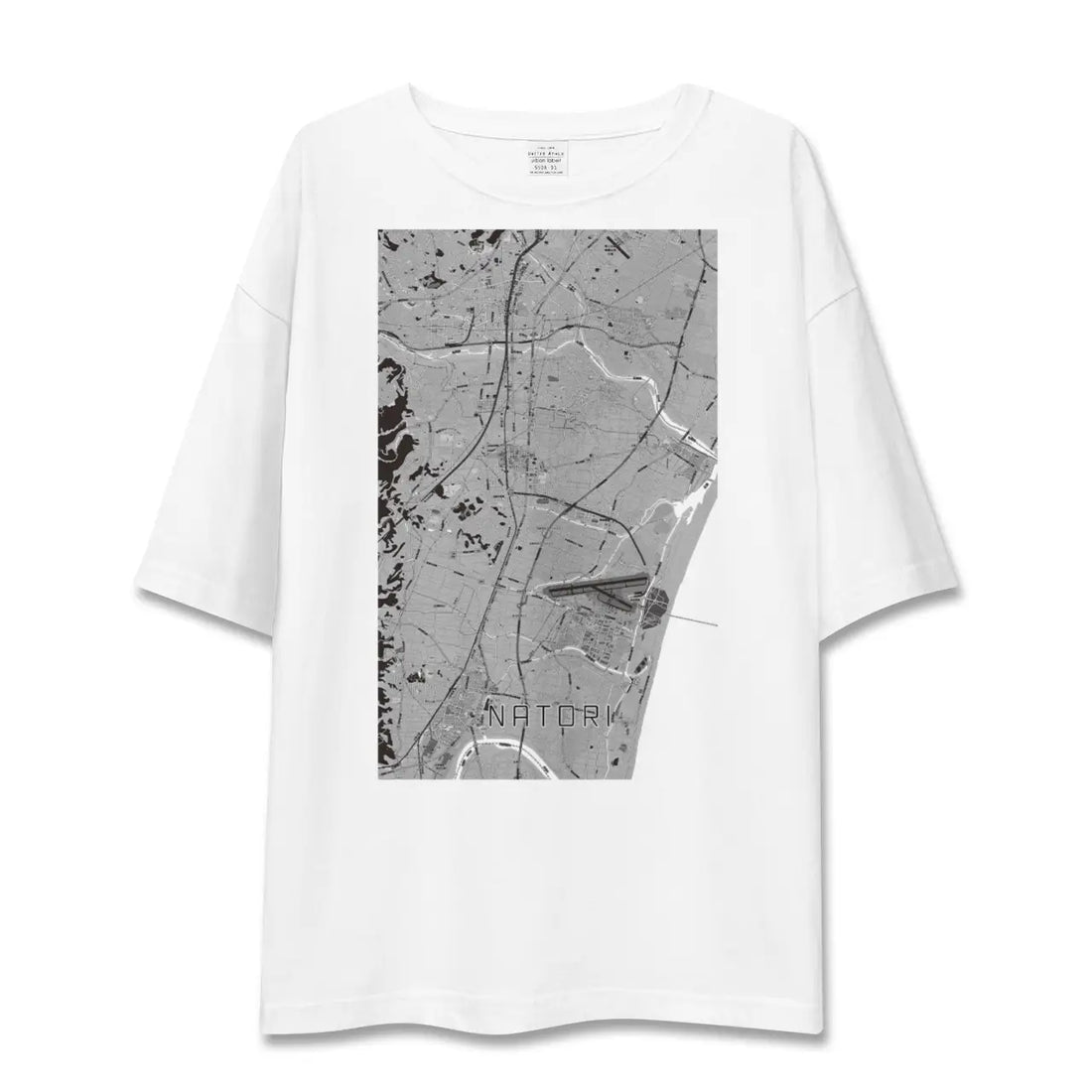 【名取(宮城県)】地図柄ビッグシルエットTシャツ