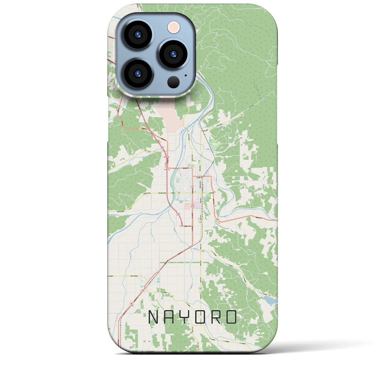 【名寄】地図柄iPhoneケース（バックカバータイプ・ナチュラル）iPhone 13 Pro Max 用