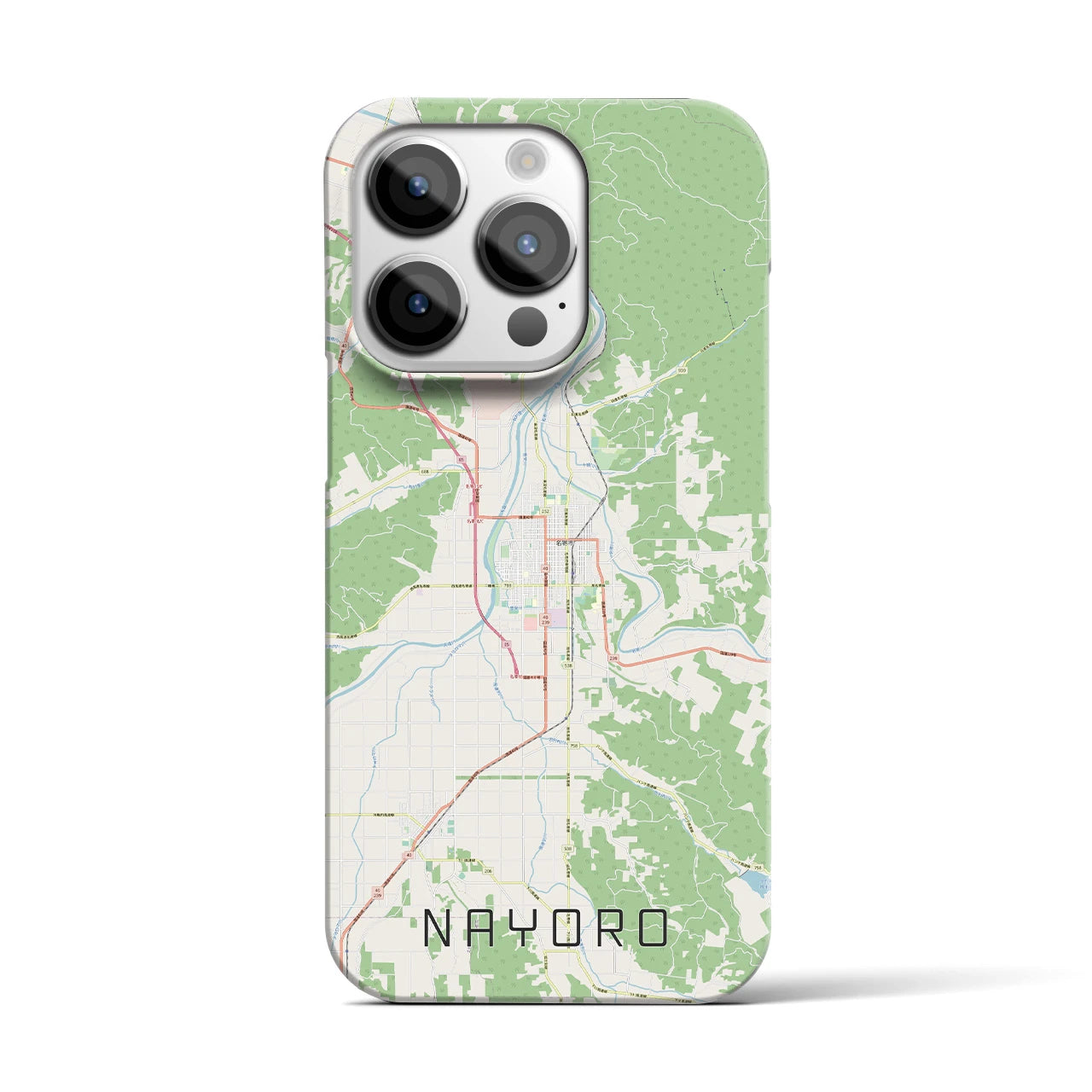 【名寄】地図柄iPhoneケース（バックカバータイプ・ナチュラル）iPhone 14 Pro 用
