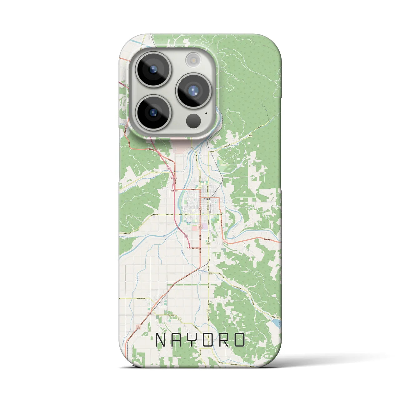【名寄】地図柄iPhoneケース（バックカバータイプ・ナチュラル）iPhone 15 Pro 用