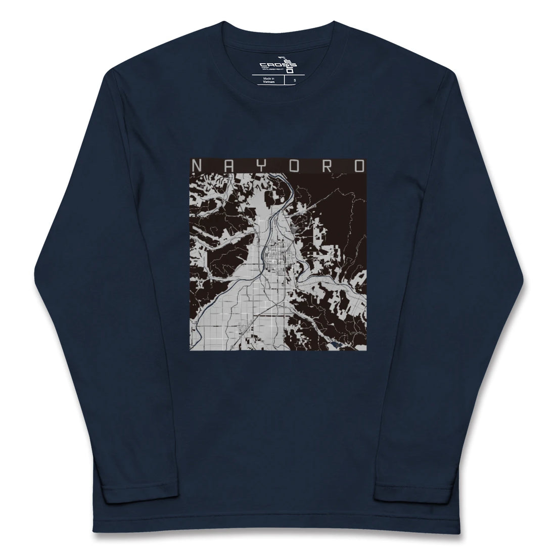 【名寄(北海道)】地図柄ロングスリーブTシャツ