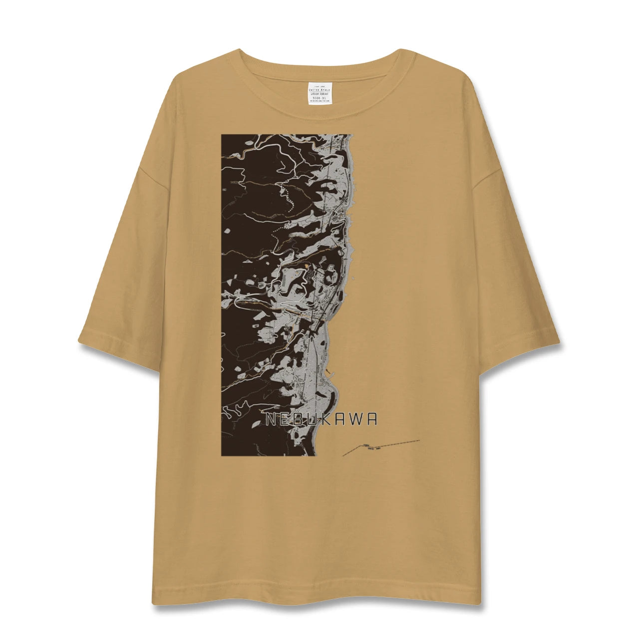 【根府川（神奈川県）】地図柄ビッグシルエットTシャツ