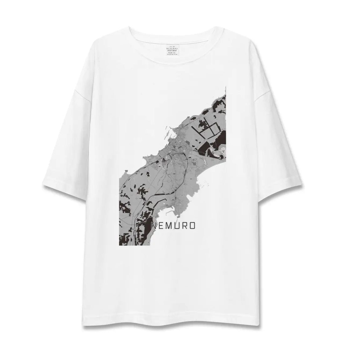 【根室(北海道)】地図柄ビッグシルエットTシャツ