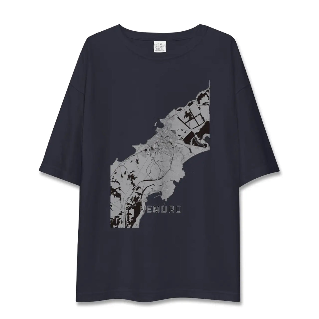 【根室（北海道）】地図柄ビッグシルエットTシャツ