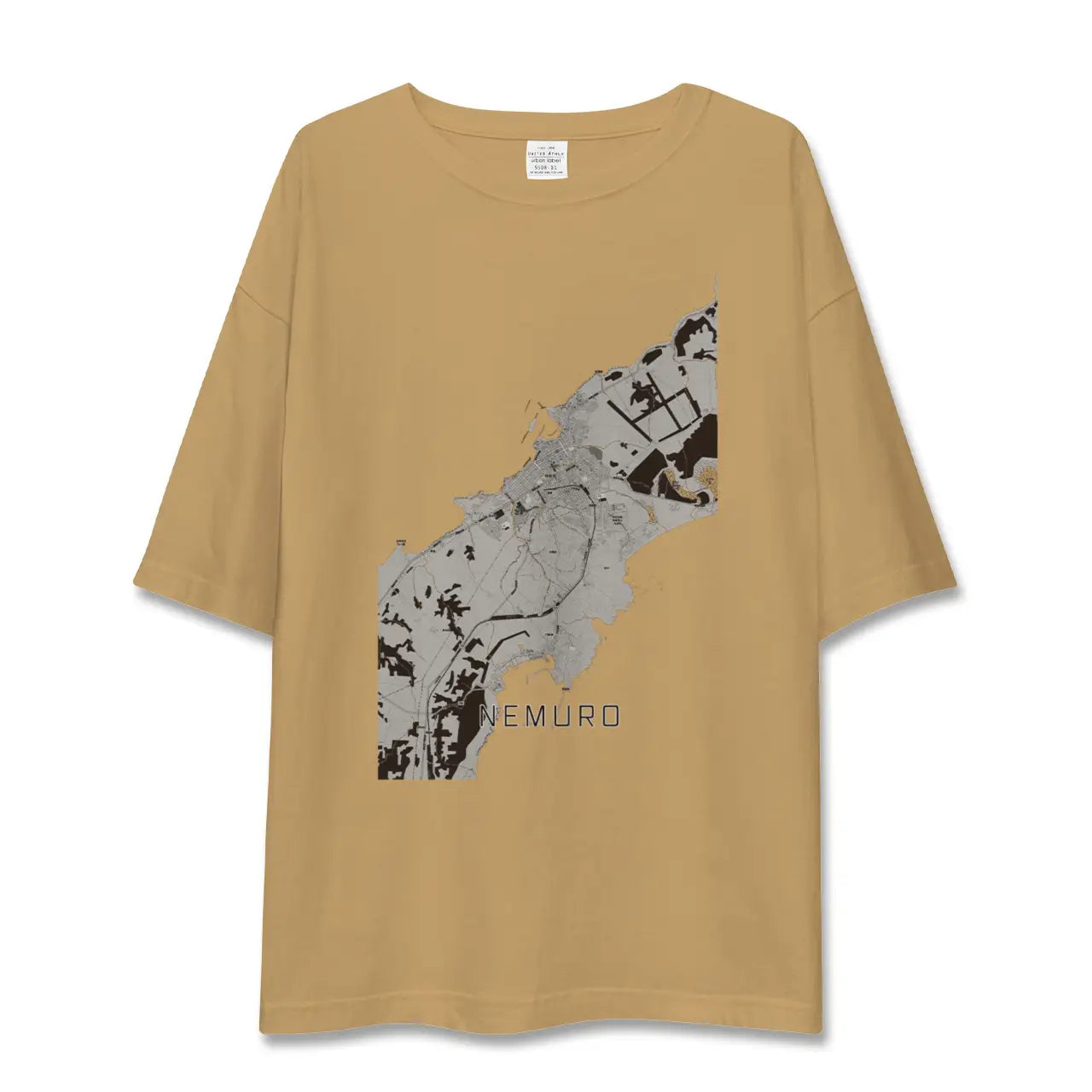 【根室（北海道）】地図柄ビッグシルエットTシャツ