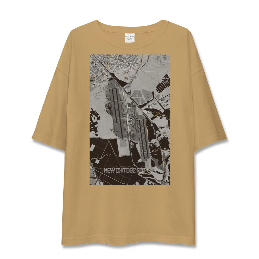 【新千歳空港(北海道)】地図柄ビッグシルエットTシャツ