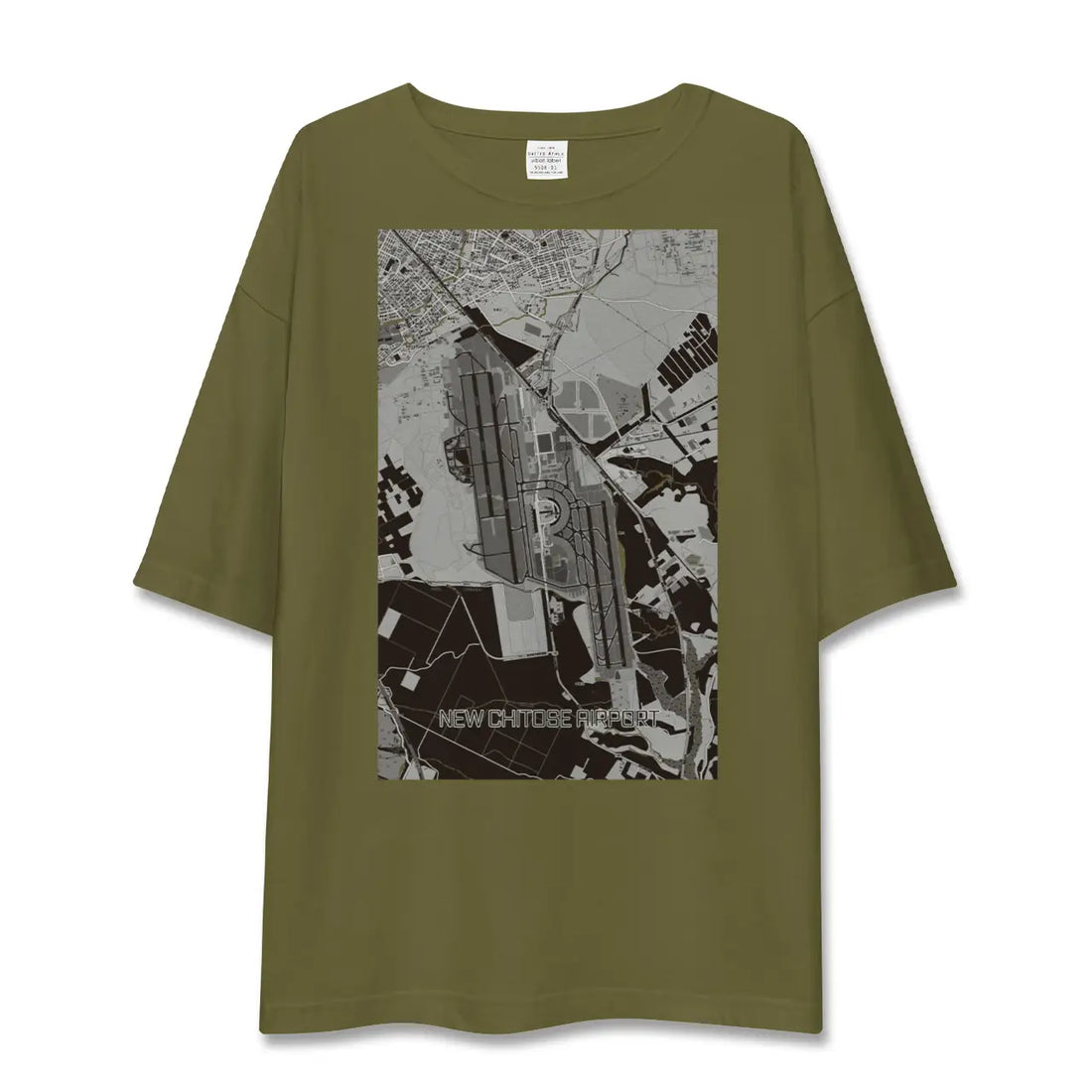 【新千歳空港(北海道)】地図柄ビッグシルエットTシャツ