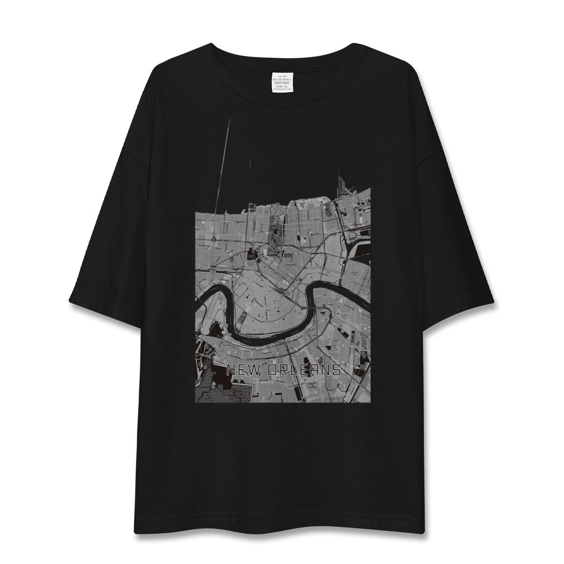 【ニューオーリンズ(アメリカ)】地図柄ビッグシルエットTシャツ