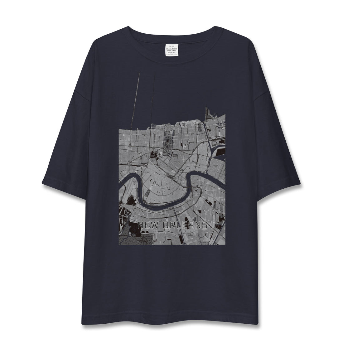 【ニューオーリンズ（アメリカ）】地図柄ビッグシルエットTシャツ