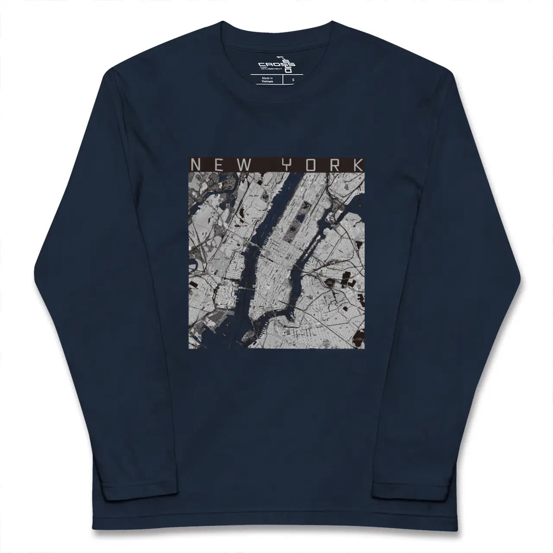 【ニューヨーク(アメリカ)】地図柄ロングスリーブTシャツ