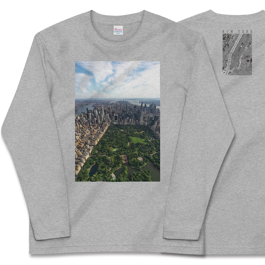【ニューヨーク(アメリカ)】Map World ロングスリーブTシャツ