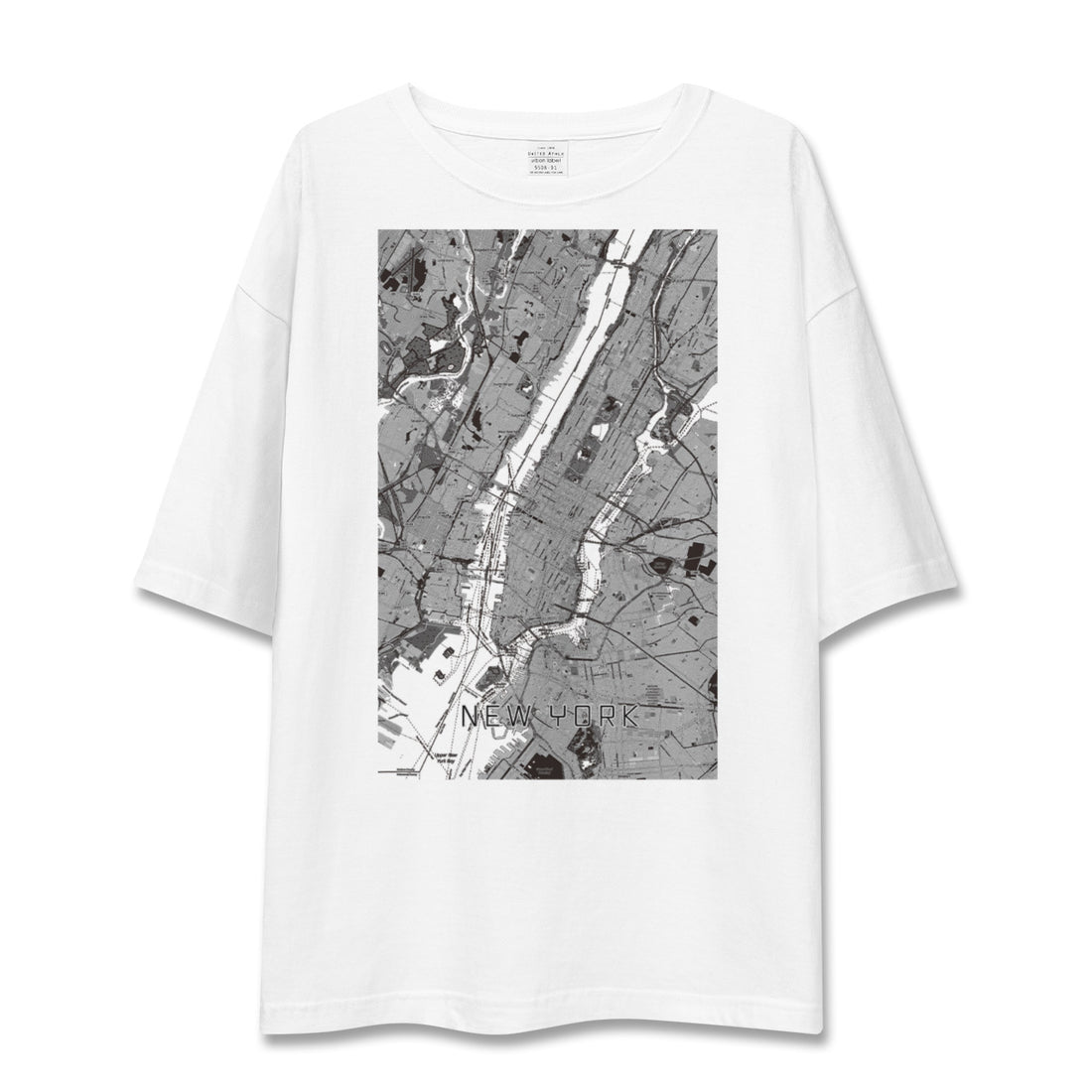 【ニューヨーク(アメリカ)】地図柄ビッグシルエットTシャツ
