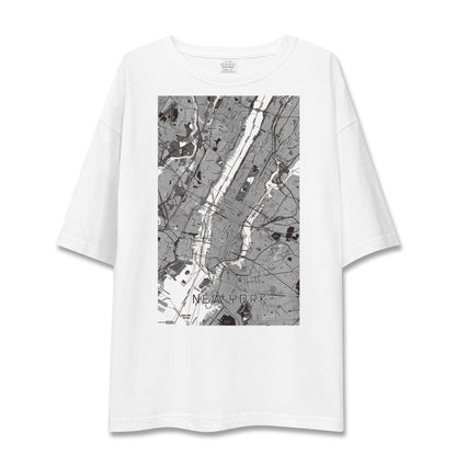 【ニューヨーク（アメリカ）】地図柄ビッグシルエットTシャツ