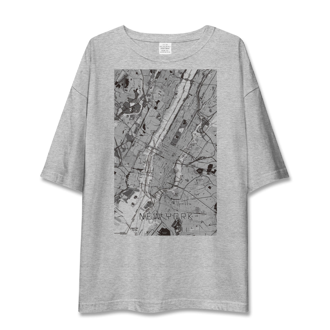 【ニューヨーク（アメリカ）】地図柄ビッグシルエットTシャツ
