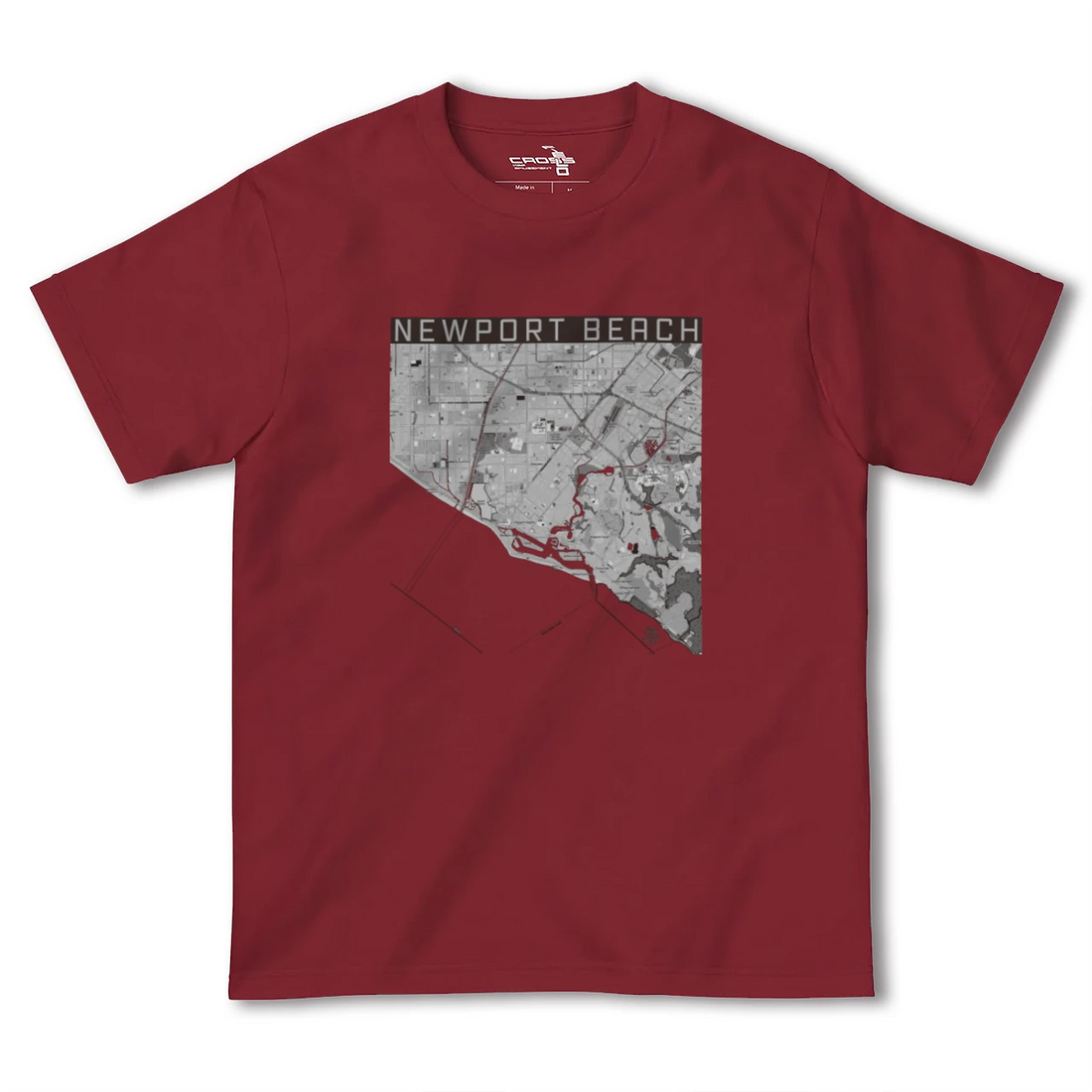 【ニューポートビーチ（アメリカ）】地図柄ヘビーウェイトTシャツ