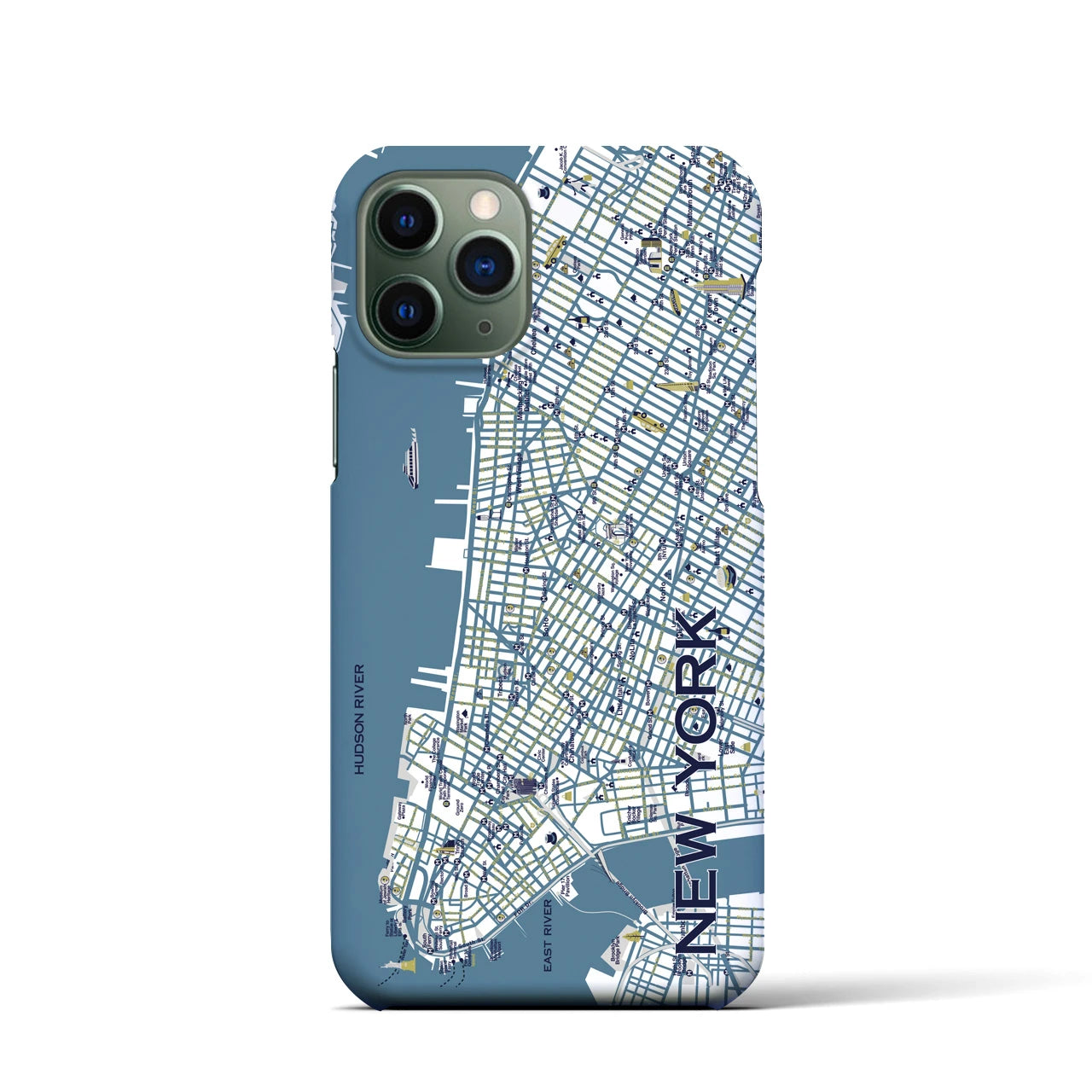 【ニューヨーク（イラスト）】地図柄iPhoneケース（バックカバータイプ・ブライト）iPhone 11 Pro 用