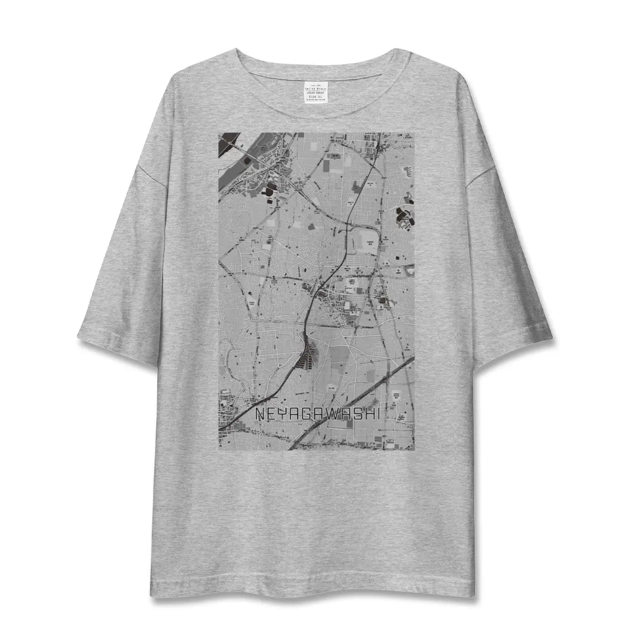【寝屋川市（大阪府）】地図柄ビッグシルエットTシャツ