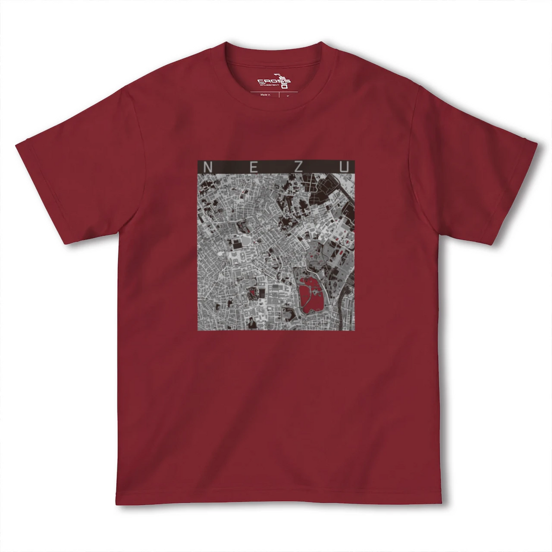 【根津(東京都)】地図柄ヘビーウェイトTシャツ