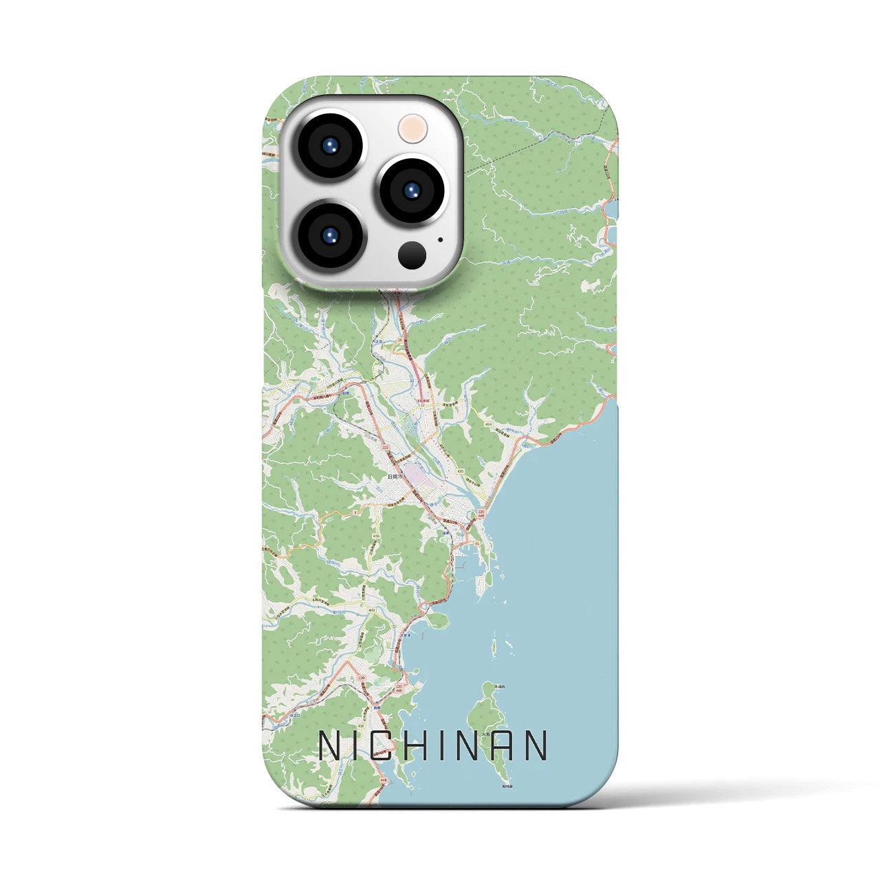 【日南】地図柄iPhoneケース（バックカバータイプ・ナチュラル）iPhone 13 Pro 用