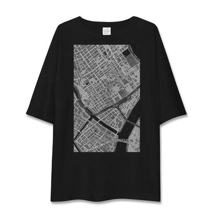 【日本橋蛎殻町（東京都）】地図柄ビッグシルエットTシャツ