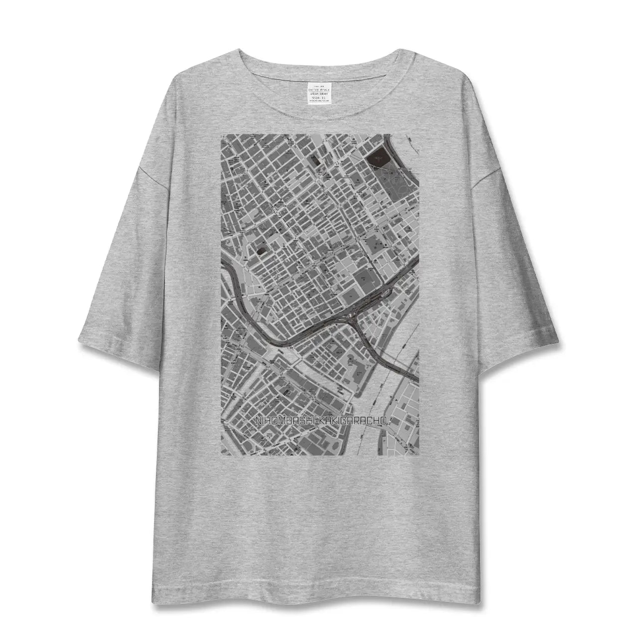 【日本橋蛎殻町（東京都）】地図柄ビッグシルエットTシャツ