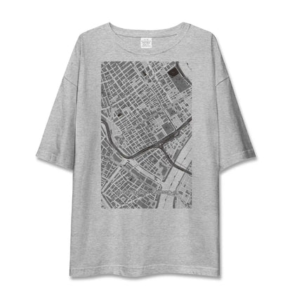 【日本橋蛎殻町（東京都）】地図柄ビッグシルエットTシャツ