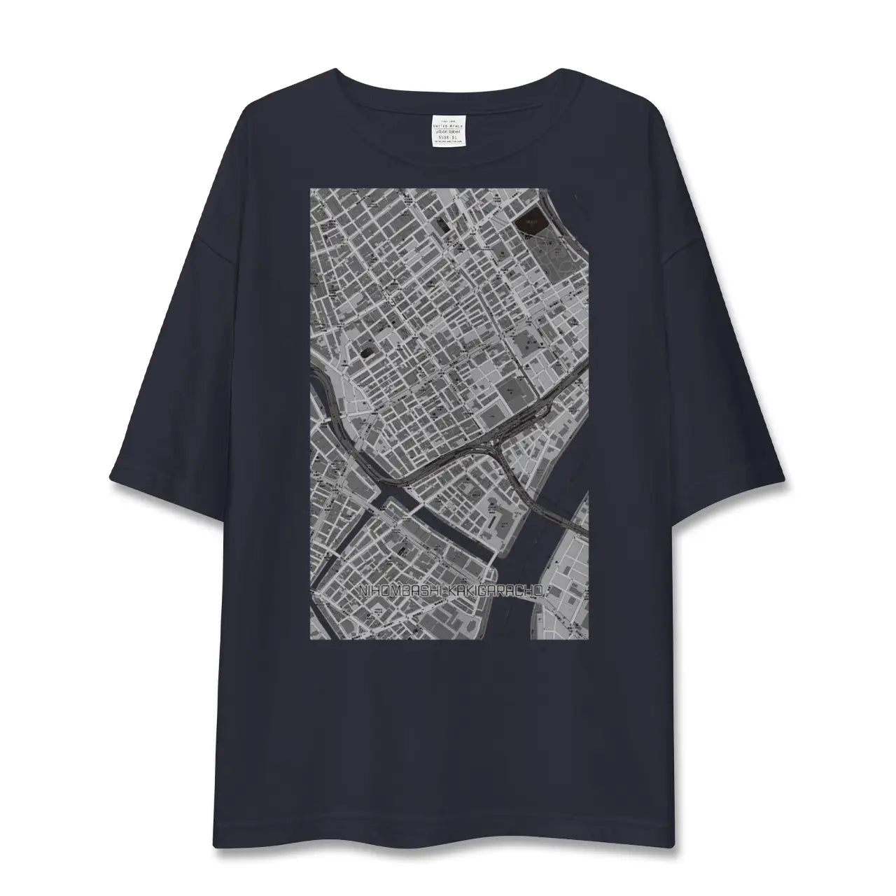 【日本橋蛎殻町（東京都）】地図柄ビッグシルエットTシャツ