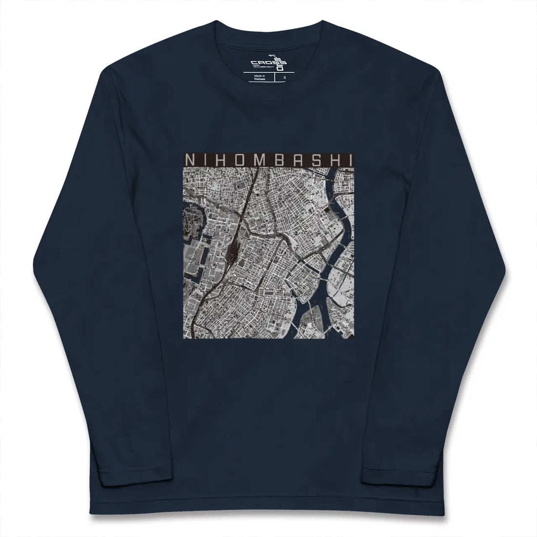 【日本橋(東京都)】地図柄ロングスリーブTシャツ