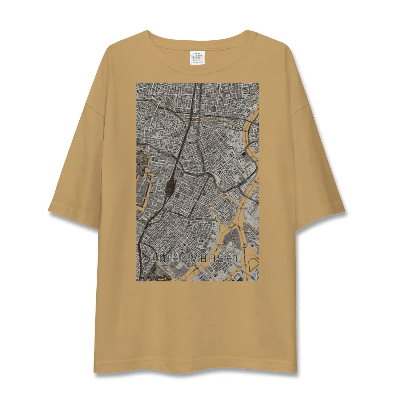 【日本橋（東京都）】地図柄ビッグシルエットTシャツ