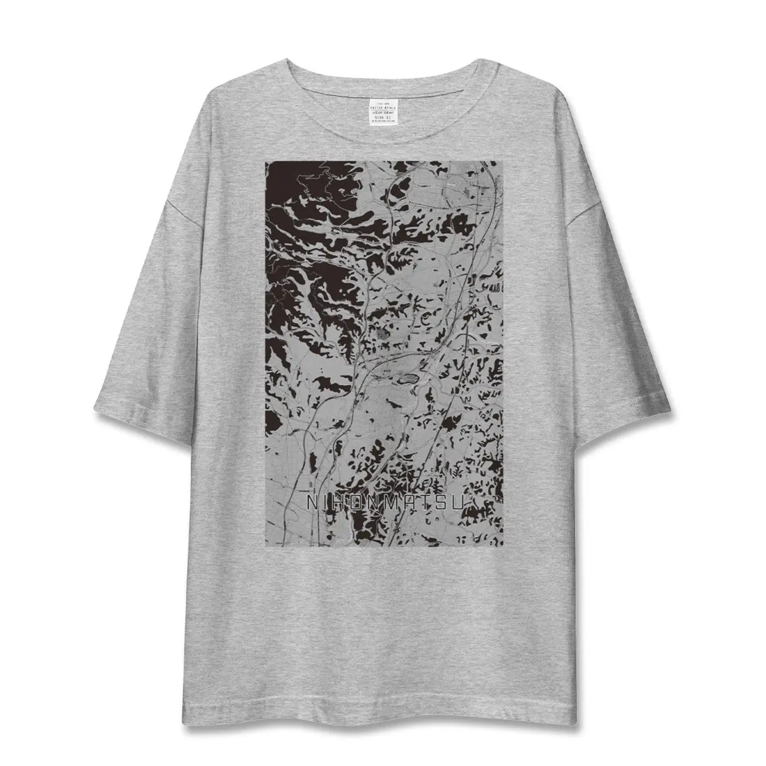 【二本松（福島県）】地図柄ビッグシルエットTシャツ