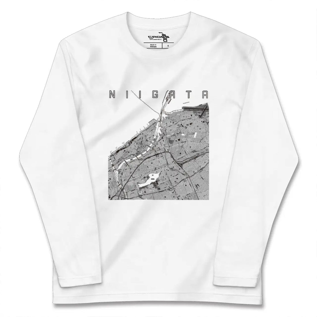 【新潟(新潟県)】地図柄ロングスリーブTシャツ