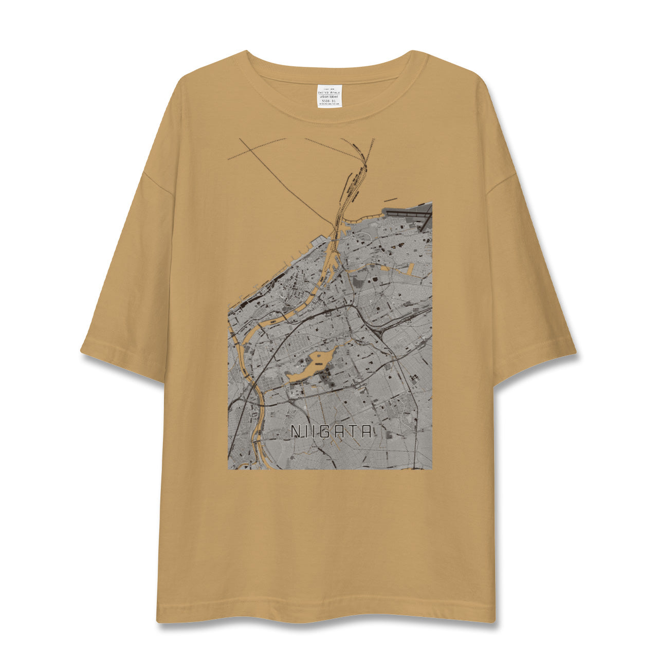 【新潟（新潟県）】地図柄ビッグシルエットTシャツ