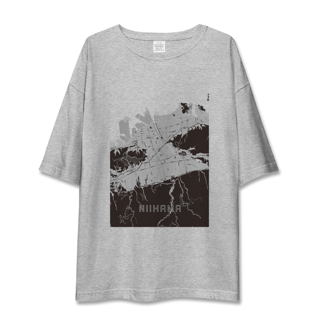 【新居浜（愛媛県）】地図柄ビッグシルエットTシャツ