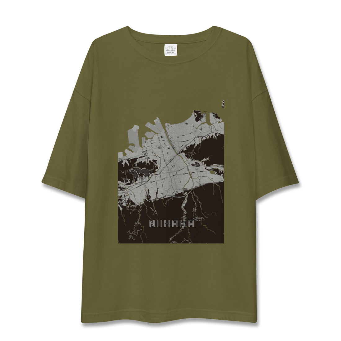 【新居浜（愛媛県）】地図柄ビッグシルエットTシャツ