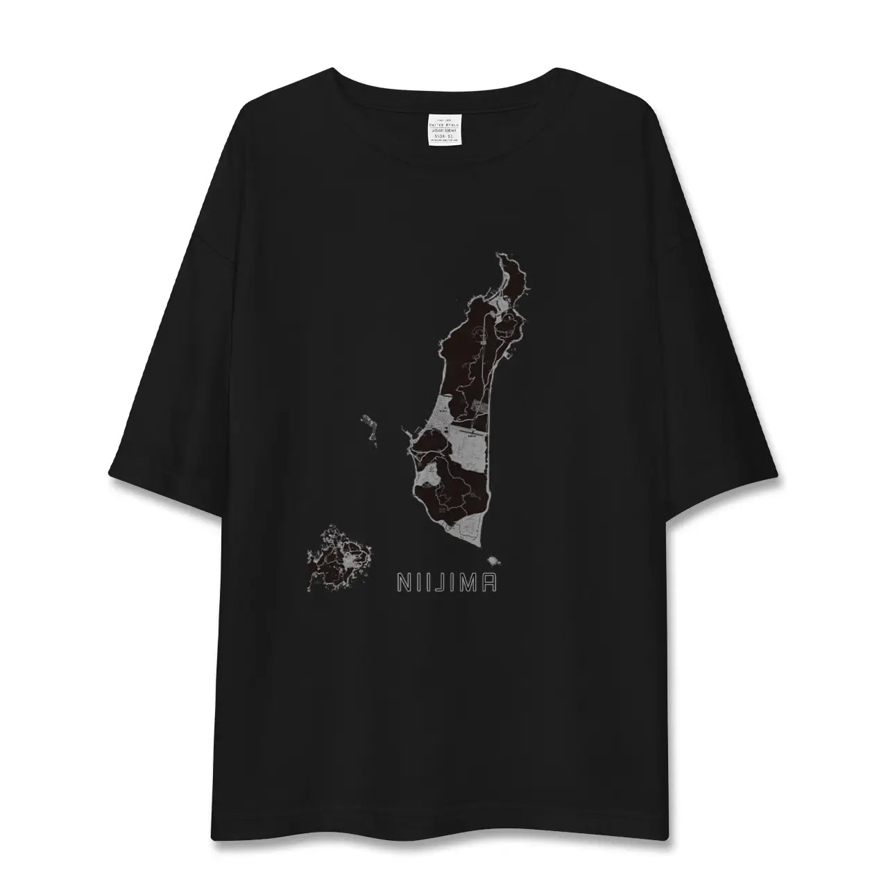 【新島（東京都）】地図柄ビッグシルエットTシャツ